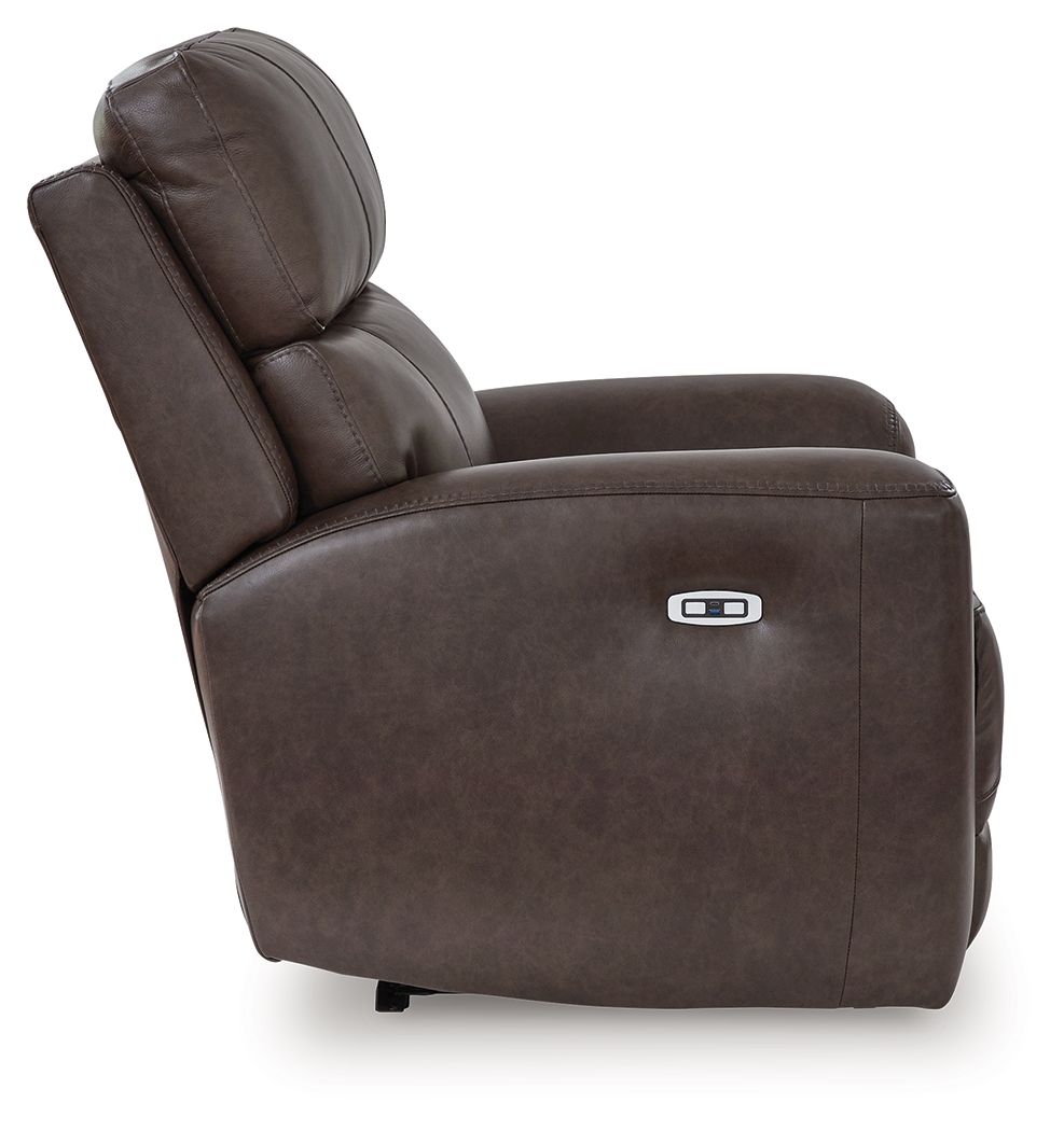 Crossplex - Smoke - Power Recliner / Adjustable Headrest