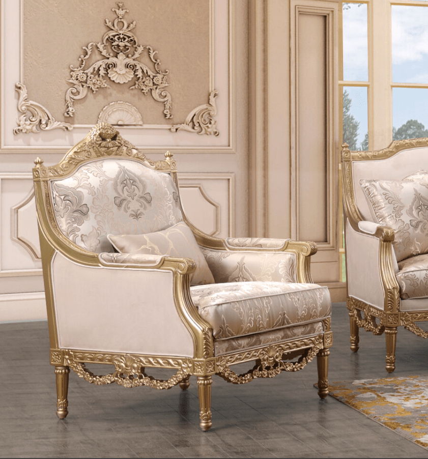 HD-56 - Chair - Beige / Gold