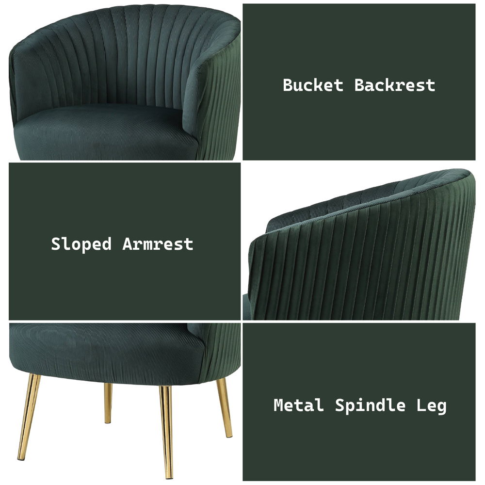 Sigurd Accent Chair - Green & Gold
