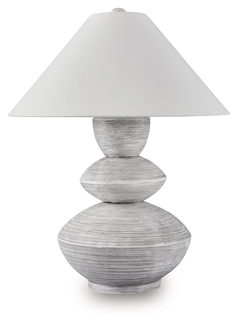 Brickdon - Distressed White - Poly Table Lamp
