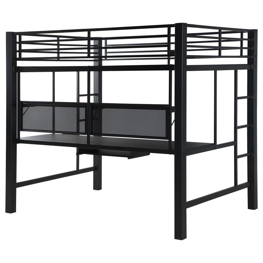 Avalon - Full Workstation Loft Bed - Black