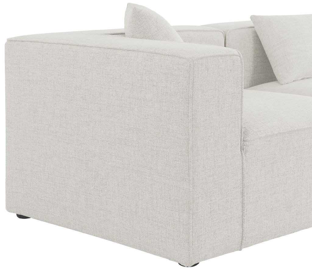 Cube - Linen 5 Piece Modular Sectional With Chaise