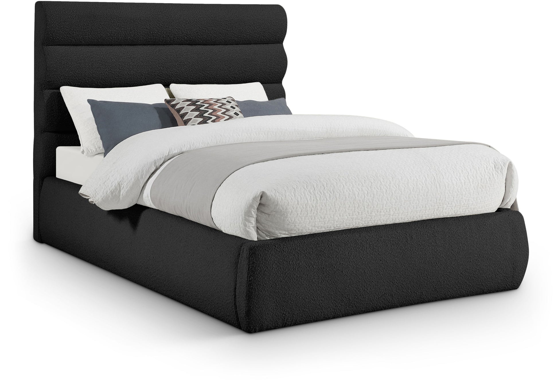 Adam - Boucle Fabric Bed With 52" Headboard