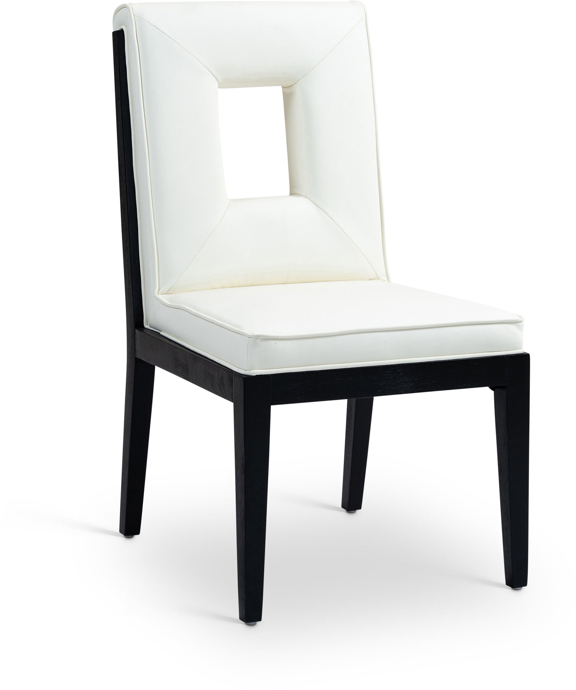 Gwendolyn - Faux Leather Dining Side Chair With Black Frame (Set of 2)