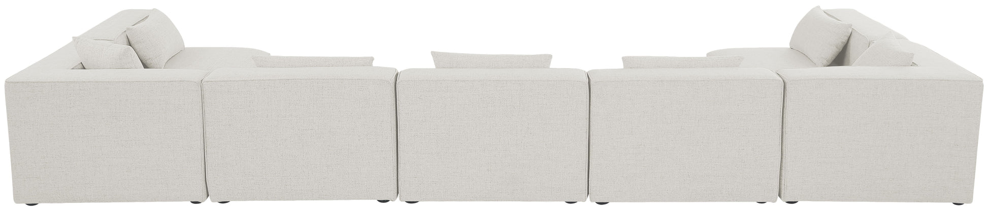 Cube - Linen 7 Piece Modular U-Shaped Sectional