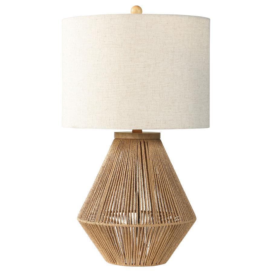 Pryor - Drum Shade Handwoven Rope Table Lamp - Natural
