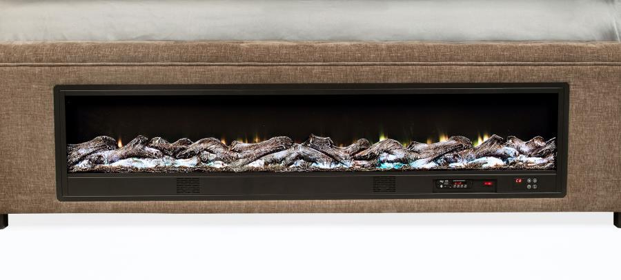 Senna - Upholstered Audio Flame Visualizer Bed