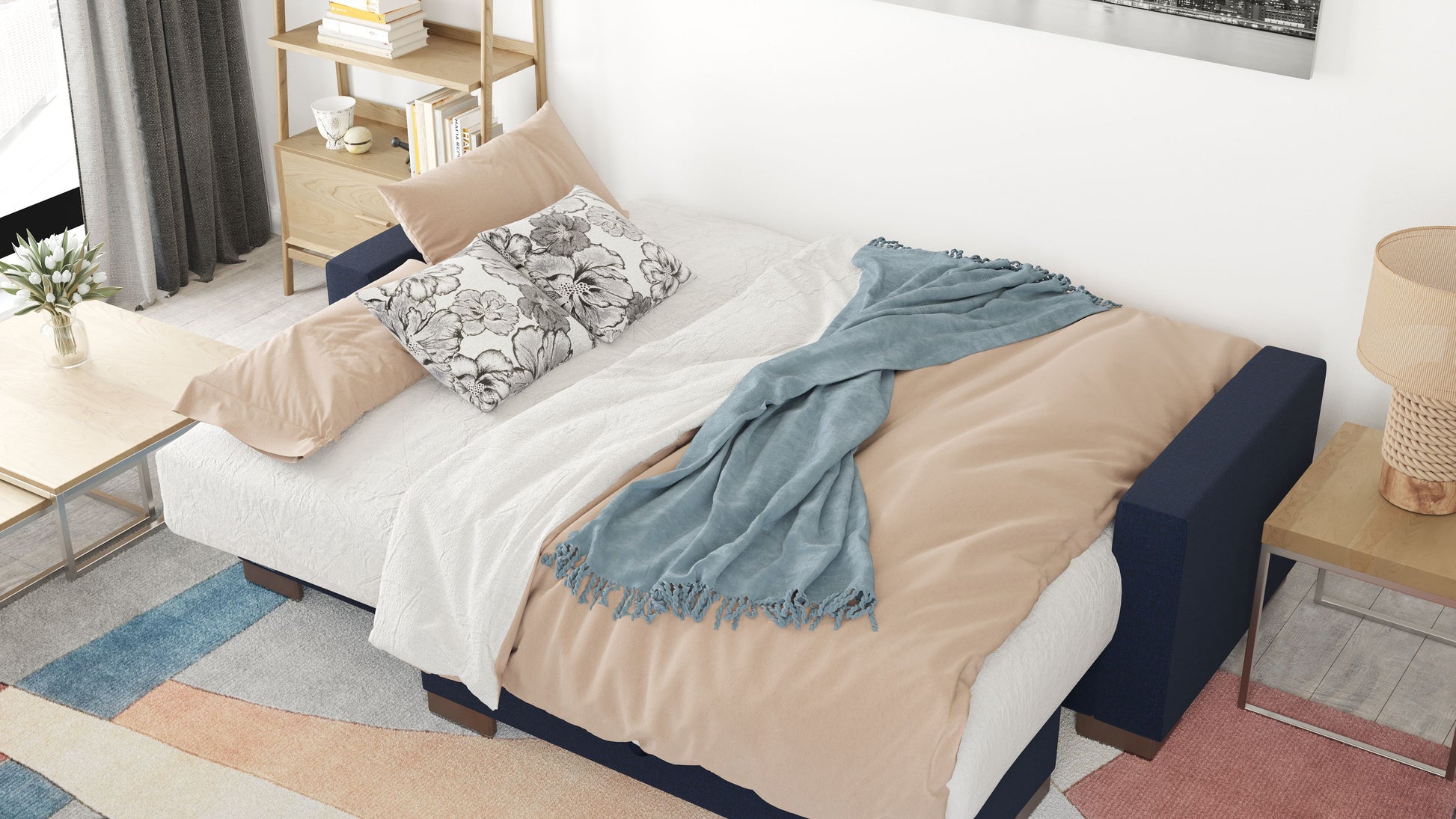 Ottomanson Armada - Upholstered Convertible Chaise Lounge With Storage - Polyester