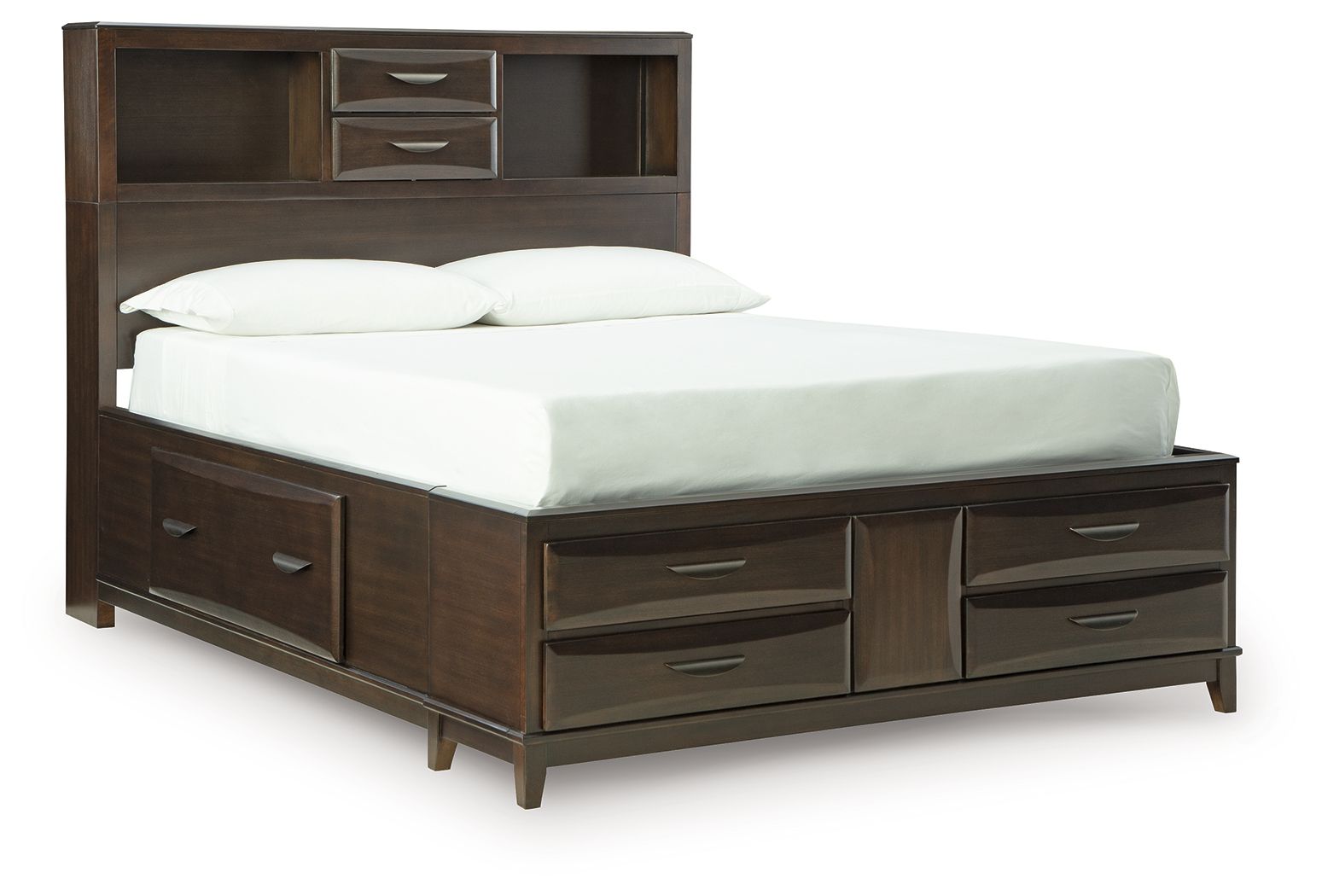 Vanmore - Dark Brown - Queen Storage Bed