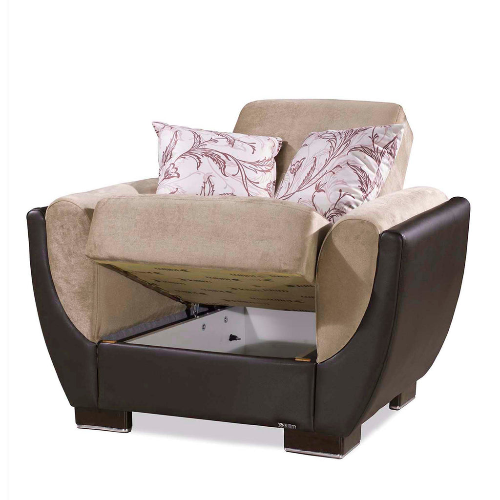 Ottomanson Armada Air - Upholstered Convertible Armchair With Storage