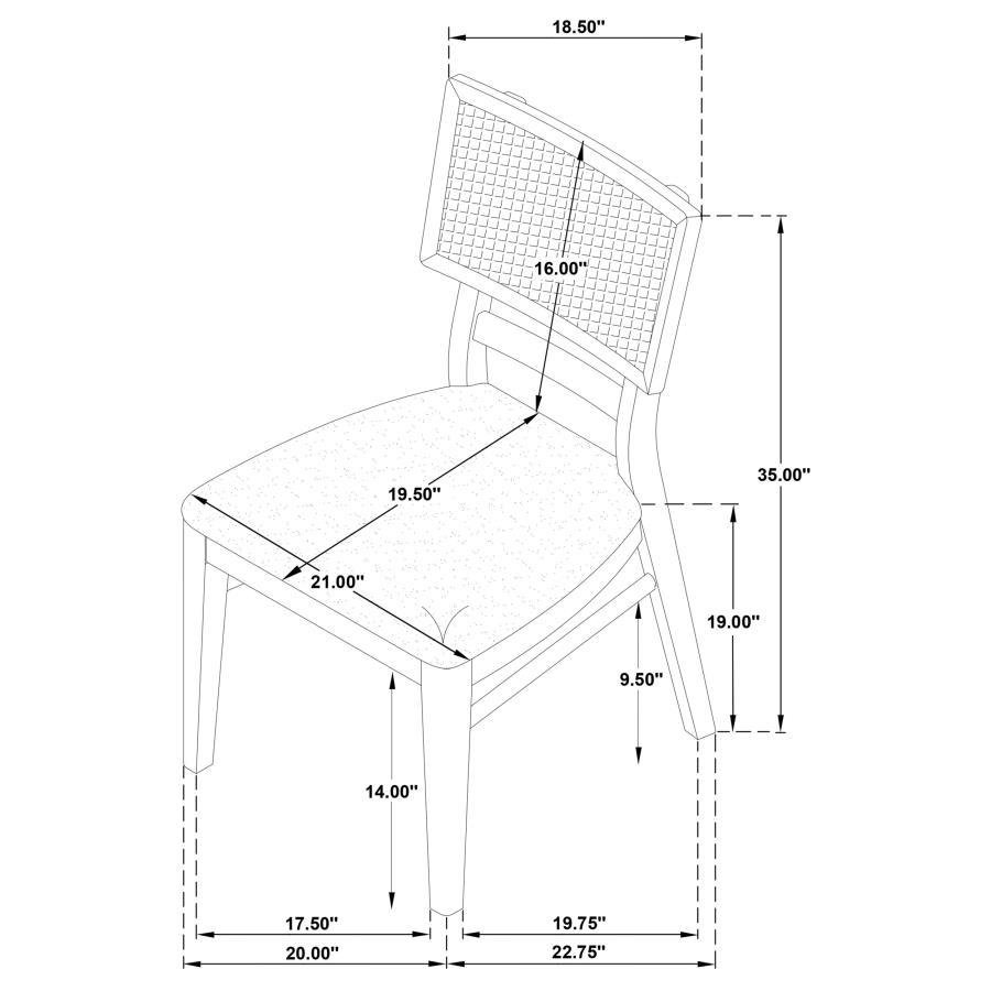 Kailani - 9 Piece Rectangular Wood Dining Table Set - Beige Oak
