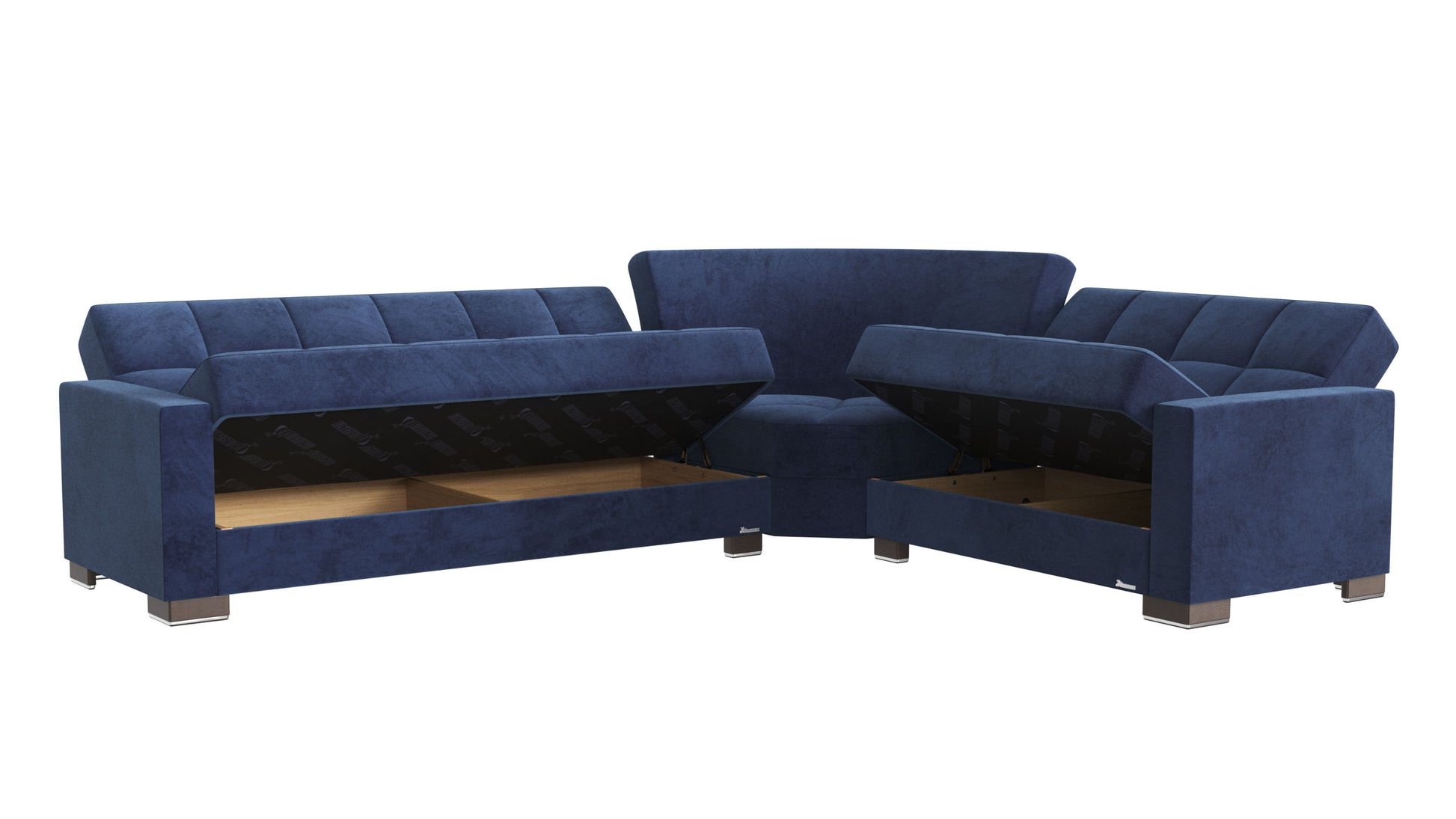 Ottomanson Armada - Upholstered Convertible Sectional With Storage - Microfiber