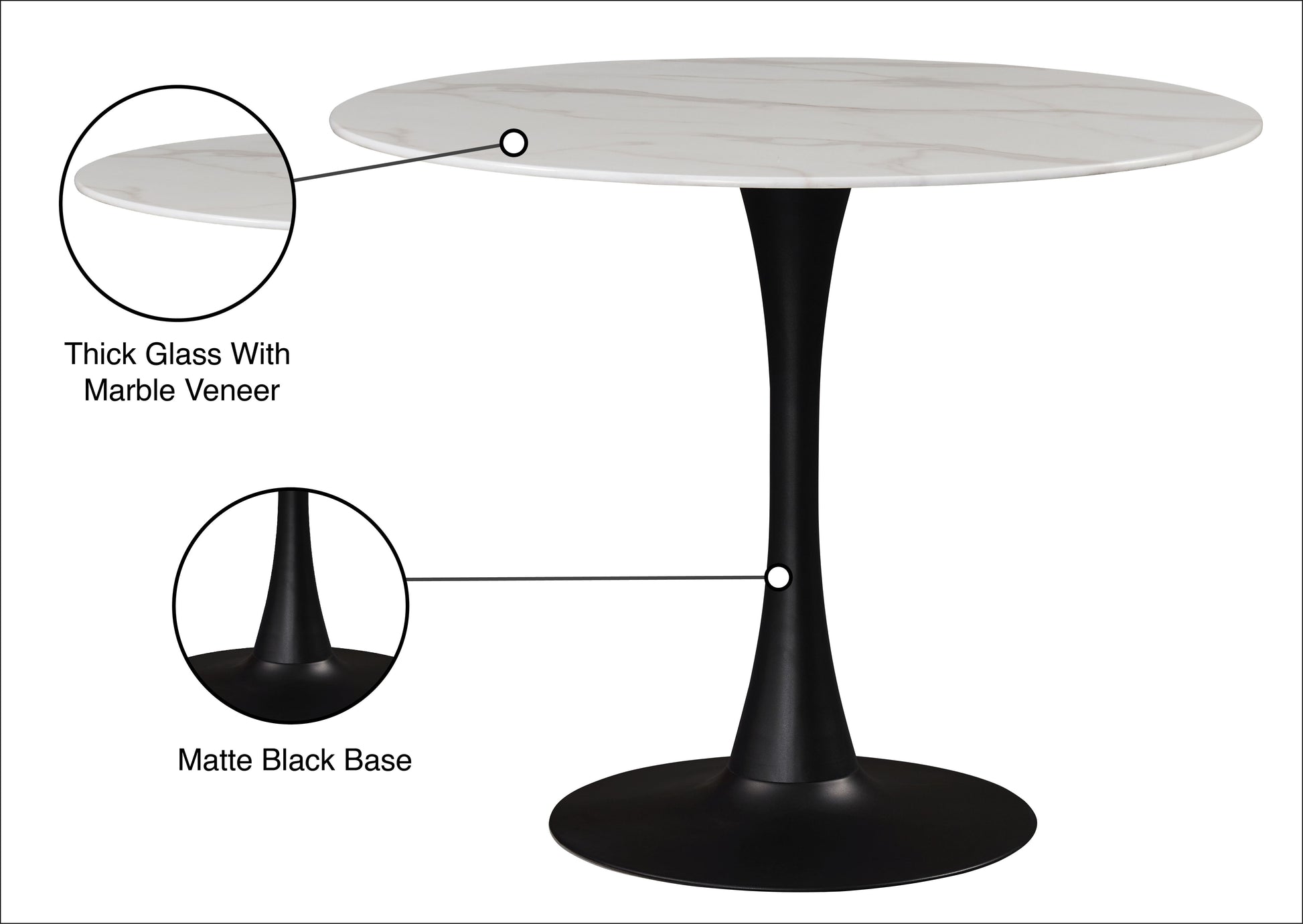 Tulip - Two Tone Dining Table