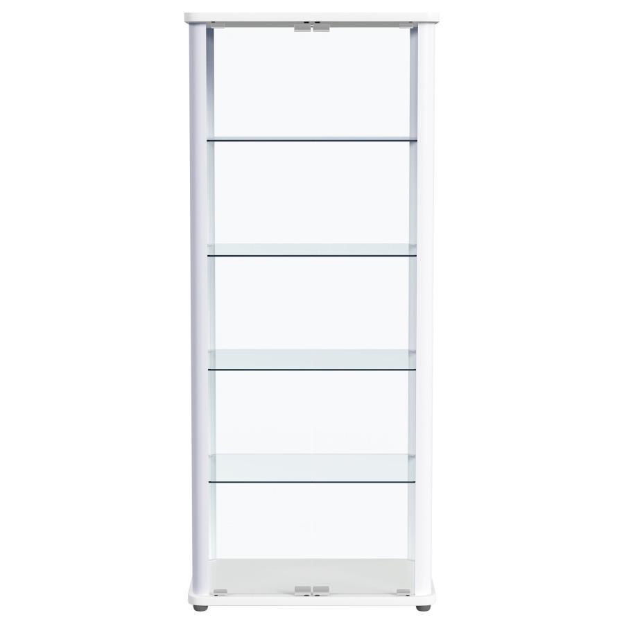 Aero - 5-Shelf Display Curio Cabinet With Led Lighting