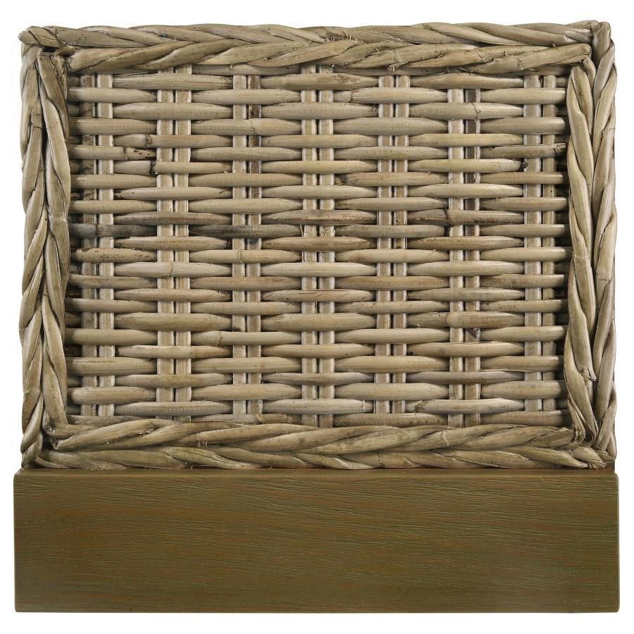 Zyla - Woven Rattan Queen Panel Headboard - Kubu Gray