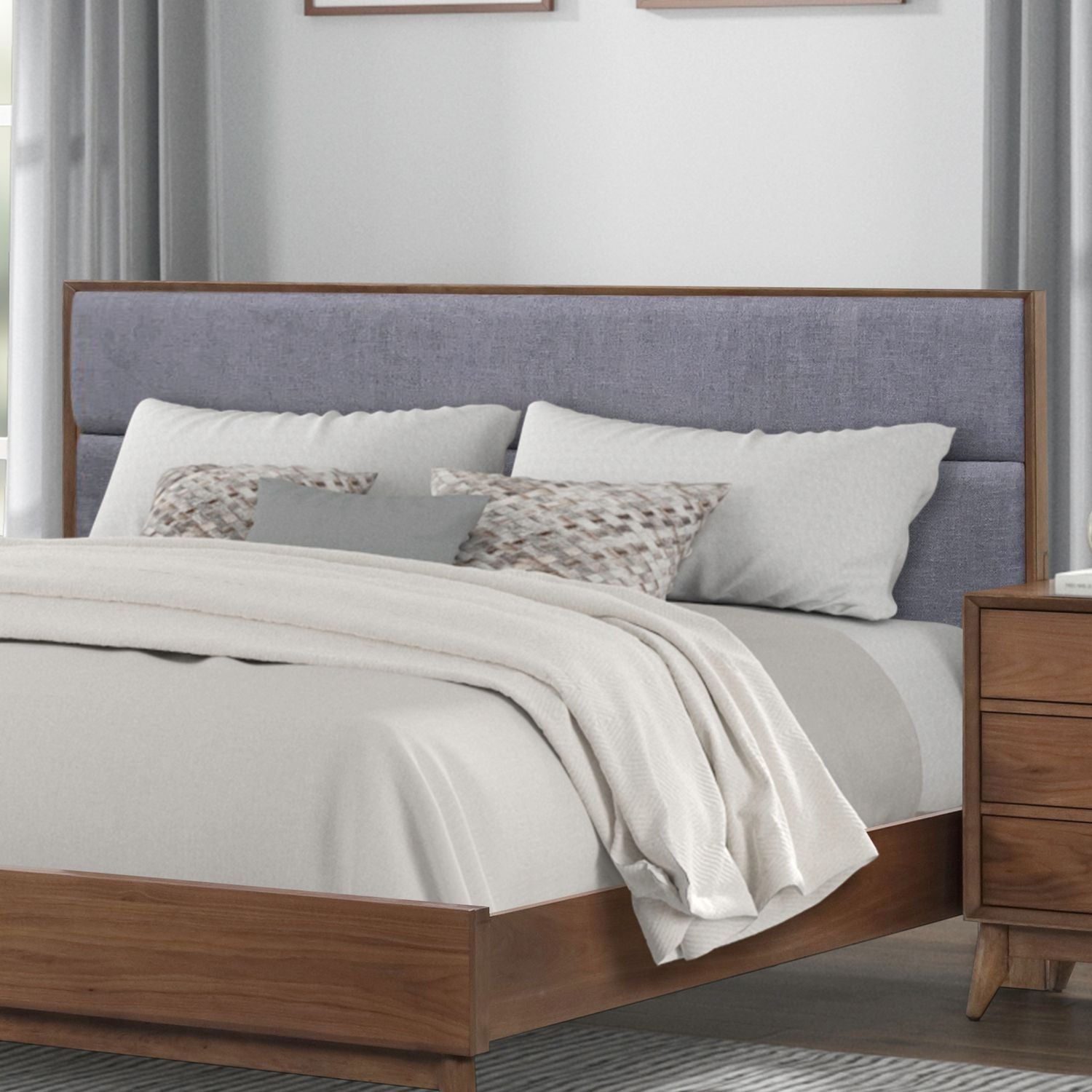 Century Modern - King Panel Headboard - Light Brown