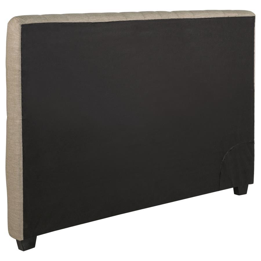 Chloe - Upholstered Eastern King Panel Headboard - Oatmeal