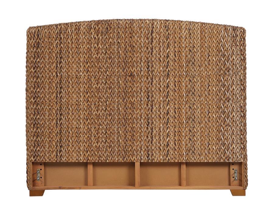Laughton - Woven Banana Leaf California King Headboard - Amber