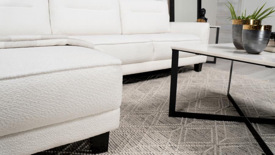 Caspian - Upholstered Curved Arm Chaise Sectional Sofa