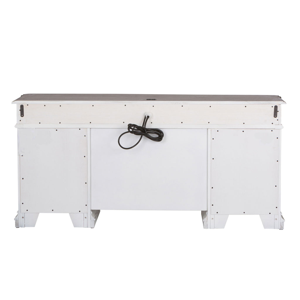 Magnolia Manor - Credenza - White - Framed Drawers