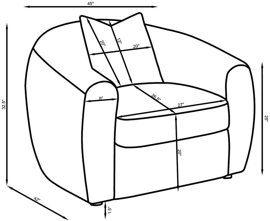 Isabella - Faux Sheepskin Upholstered Sofa Set