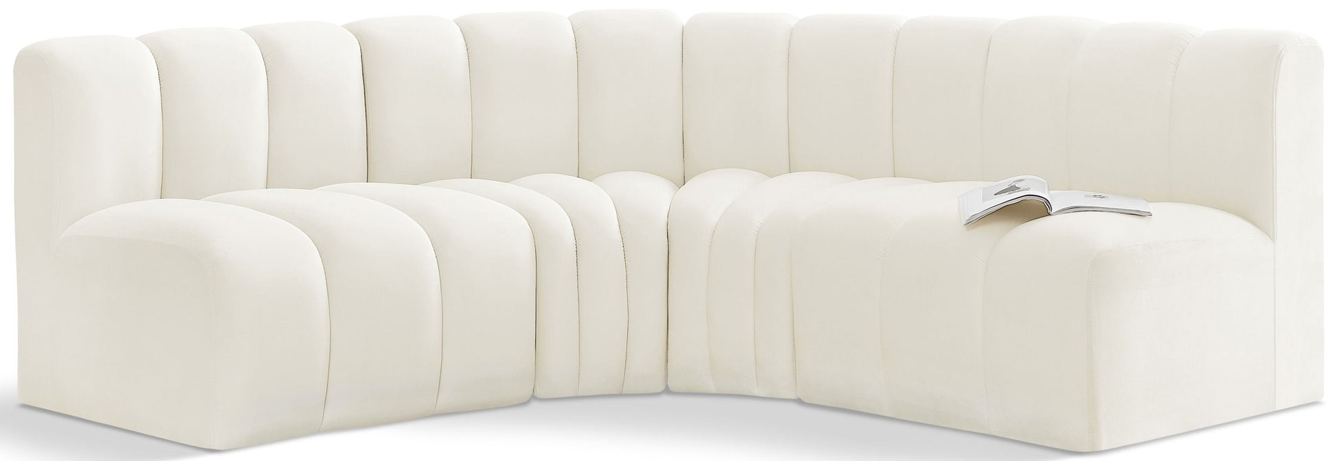 Arc - Velvet 4 Piece Corner Modular Sofa