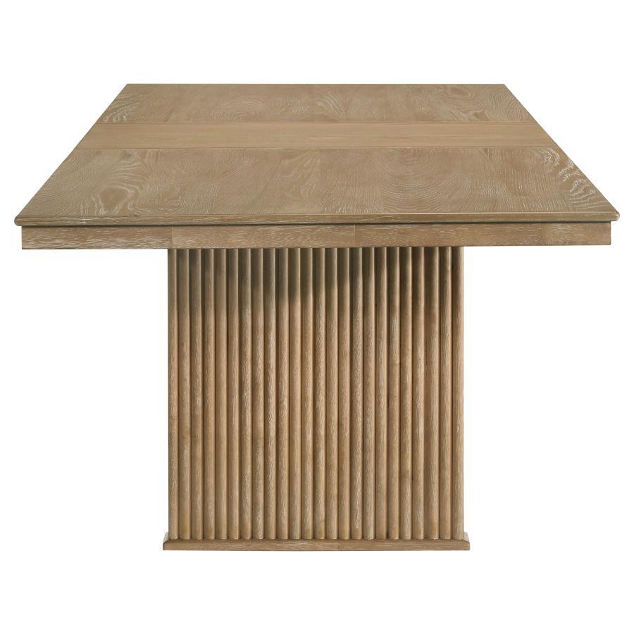 Adina - Extension Dining Table - Distressed Light Brown