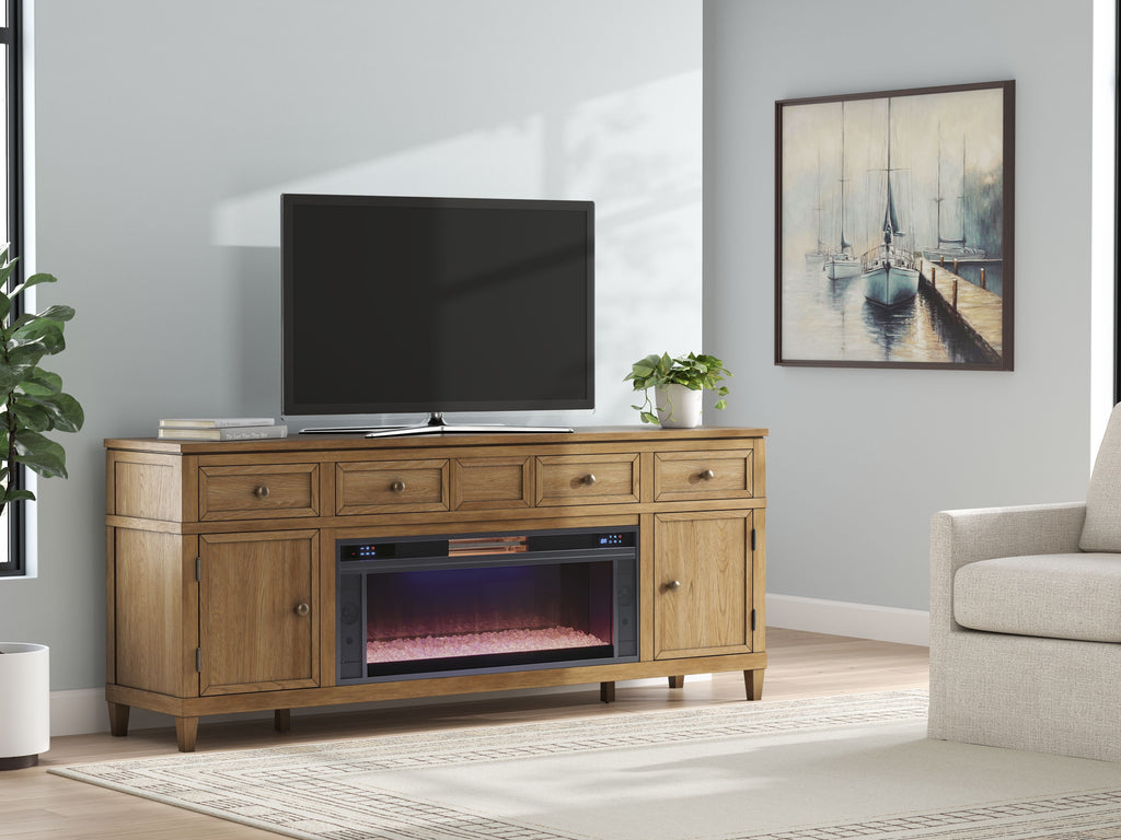 Sharlance - 81" TV Stand With Electric Fireplace