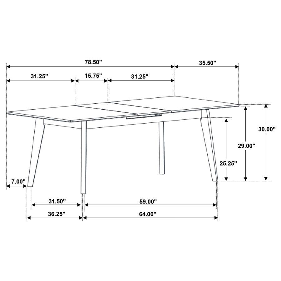 Crestmont - Extension Dining Table Faux Marble - Black