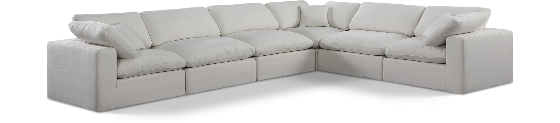 Comfy - 6 Piece Linen Modular Corner Sectional