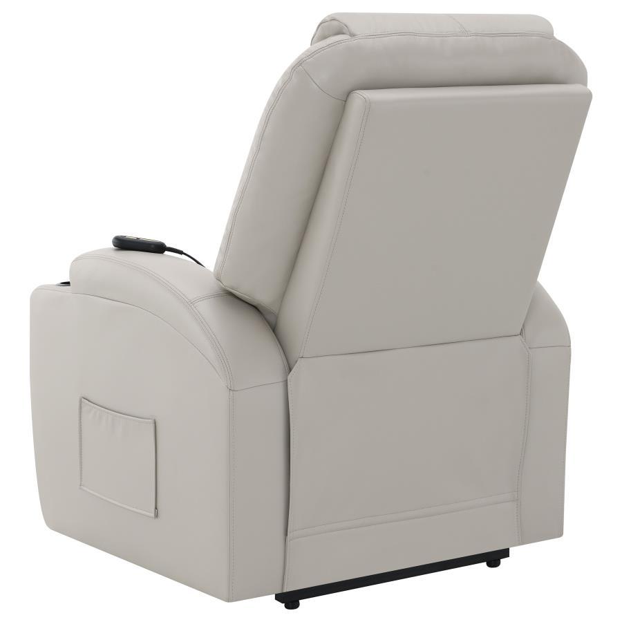 Sanger - Upholstered Power Lift Massage Recliner