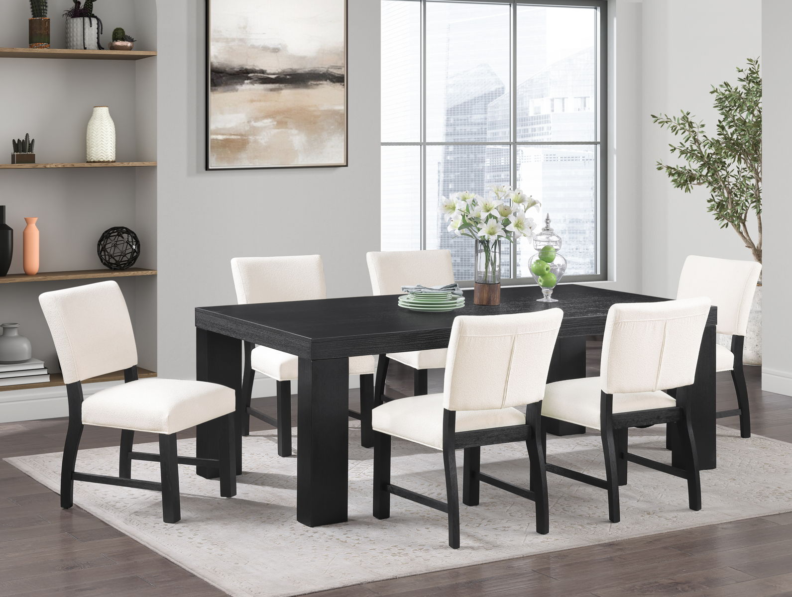 Taylor - 7 Piece Dining Set - White