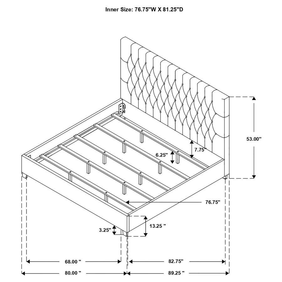 Chloe - Upholstered Panel Bed