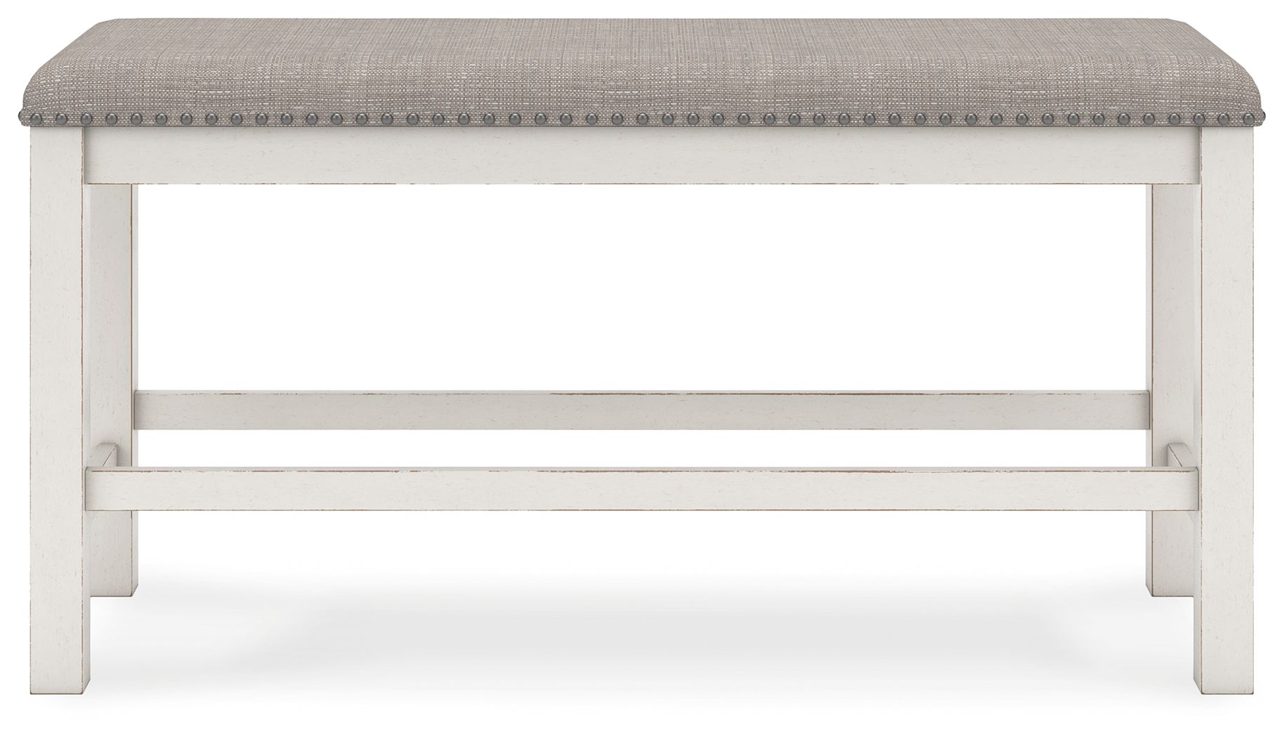 Robbinsdale - Antique White - Dbl Counter Height Upholstered Dining Bench