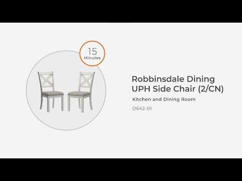 Robbinsdale - Antique White - Dining Upholstered Side Chair (Set of 2)