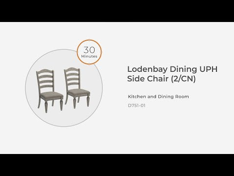 Lodenbay - Antique Gray - Dining UPH Side Chair (Set of 2)