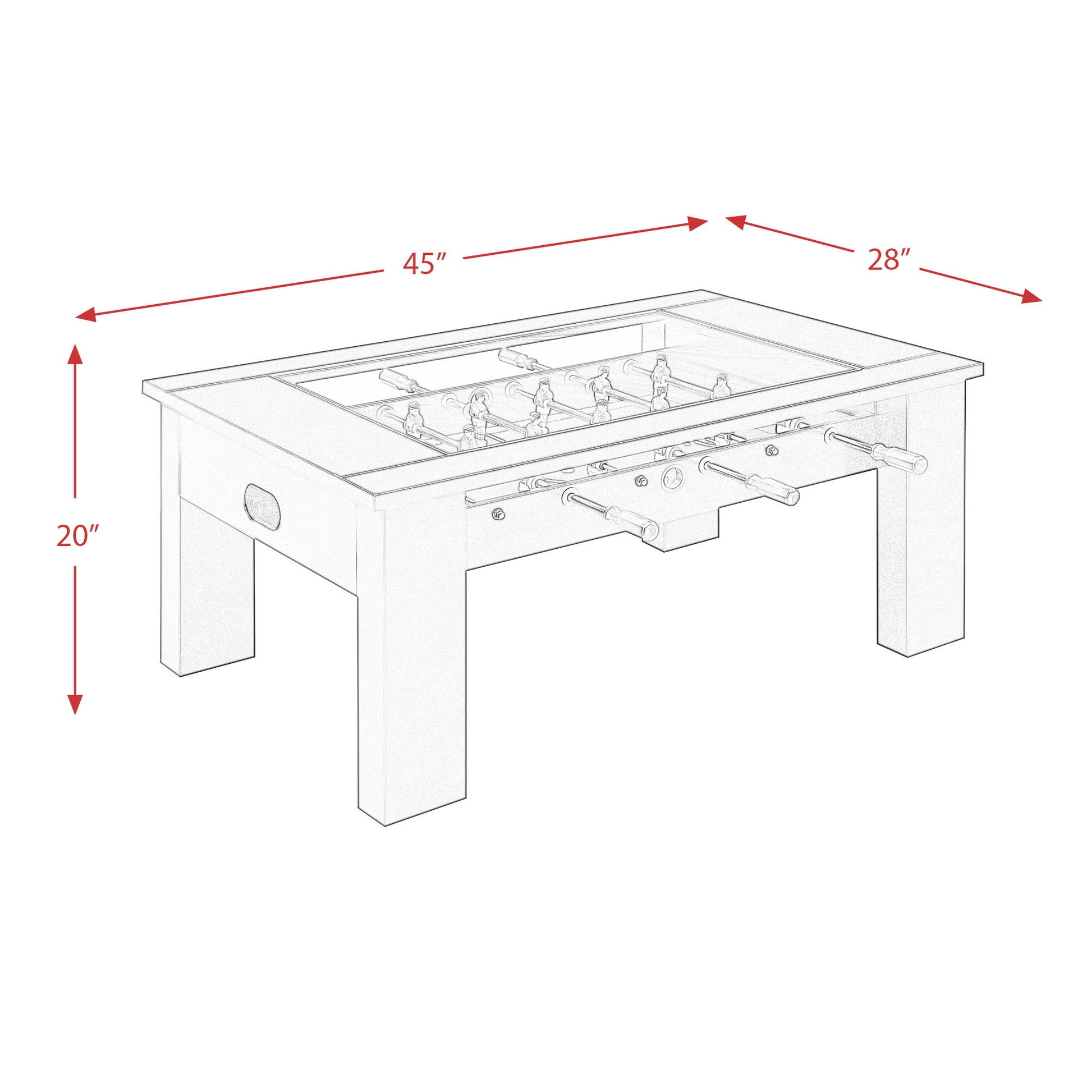 Giga - Foosball Table (Ssg-110601) - Black