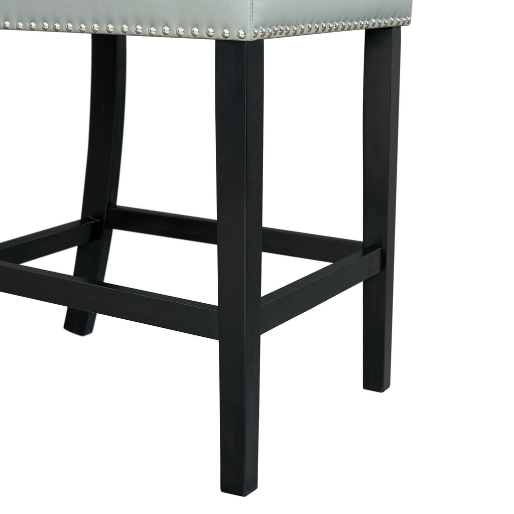 Francesca - 5 Piece Square Counter Dining Set Table & Four Chairs - White Marble