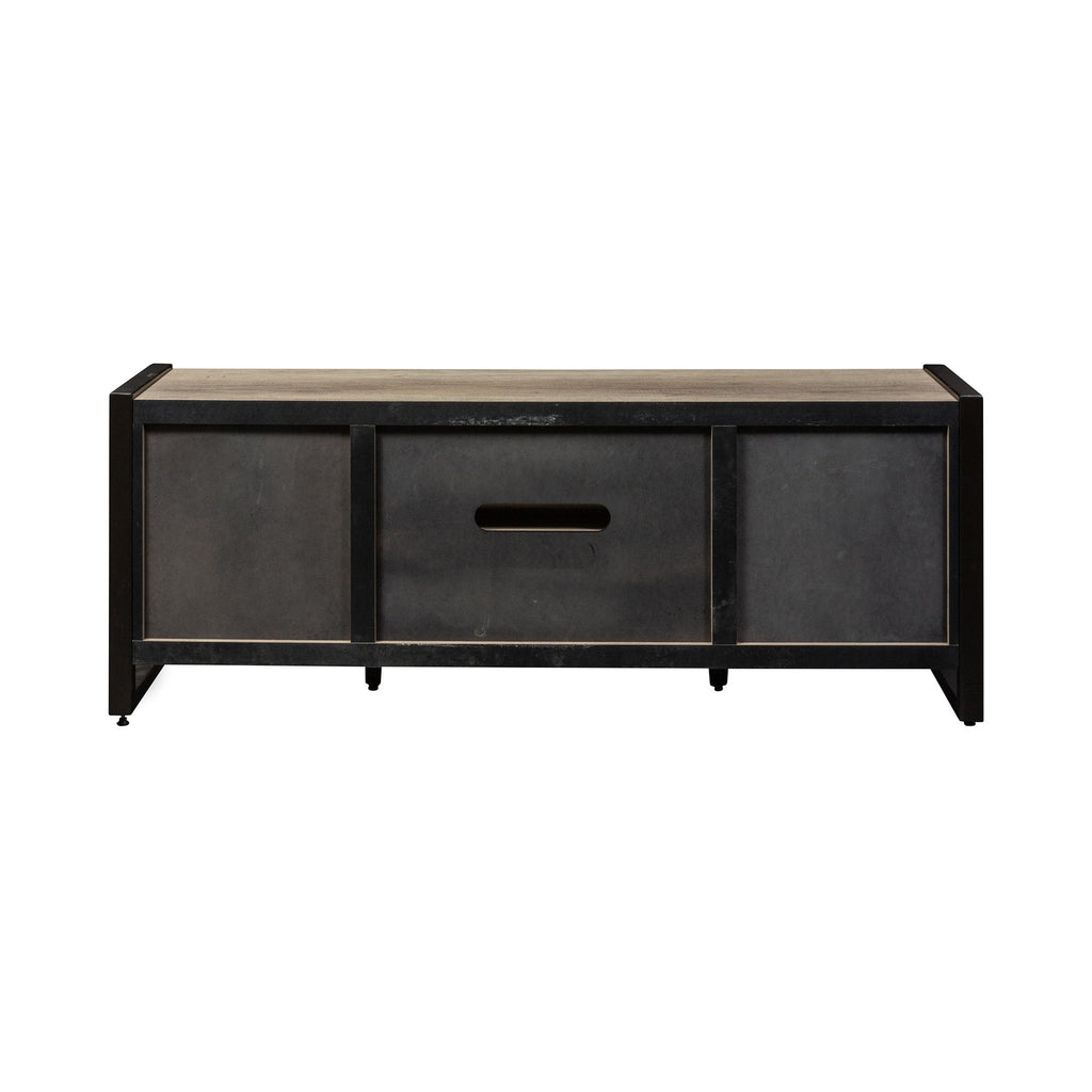 Sun Valley - 64" TV Console With Faux Metal - Light Brown