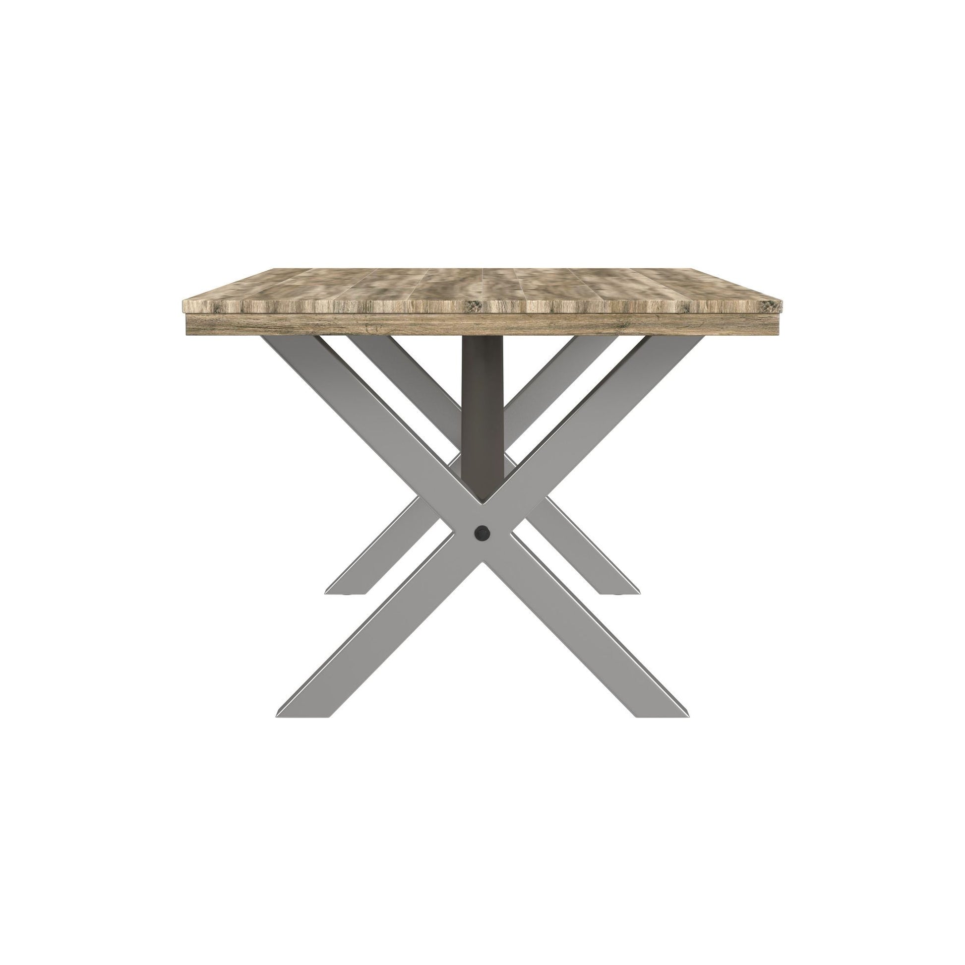 Callista - Rectangular Table - Beach/Natual Metal