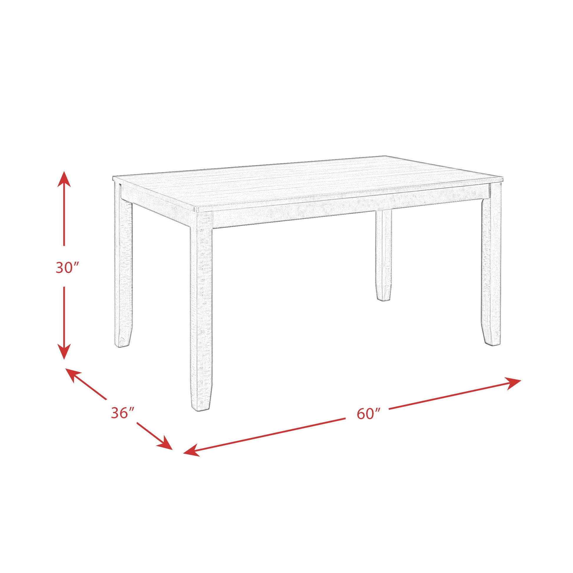 Brock - 7 Piece Dining Set, Table & Six Chairs - Walnut