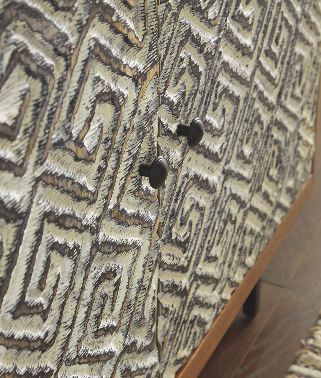 Kerrings - Brown / Black / White - Accent Cabinet