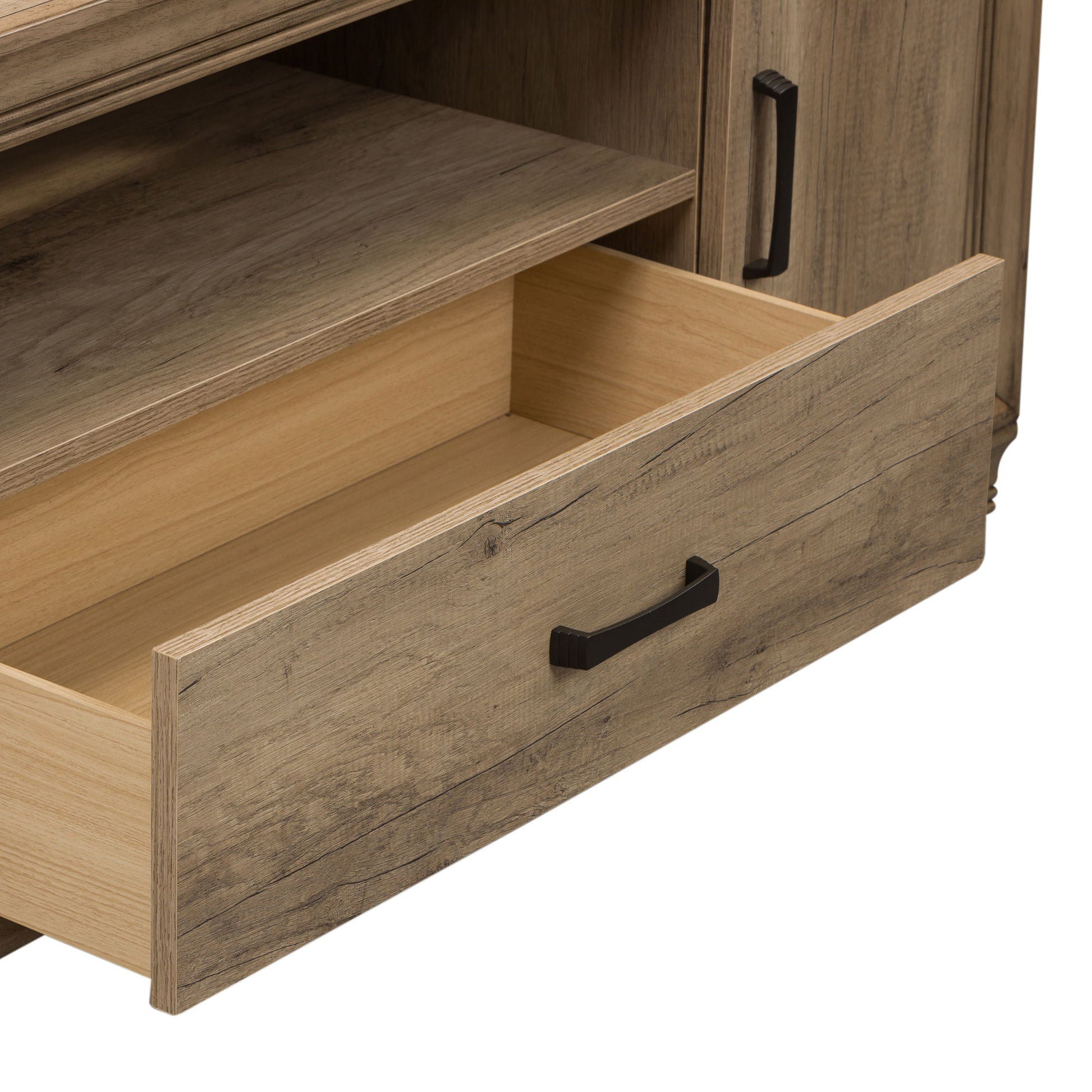 Sun Valley - Entertainment Center With Piers - Light Brown