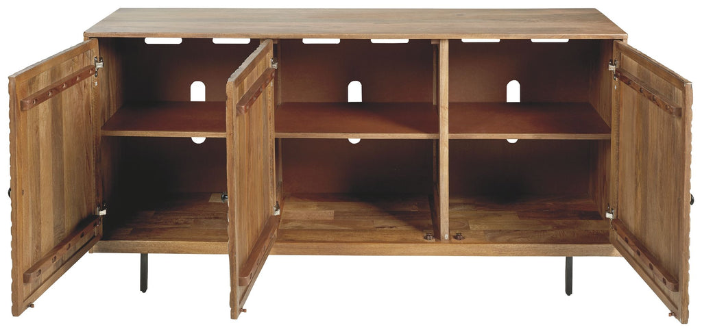 Kerrings - Brown / Black / White - Accent Cabinet