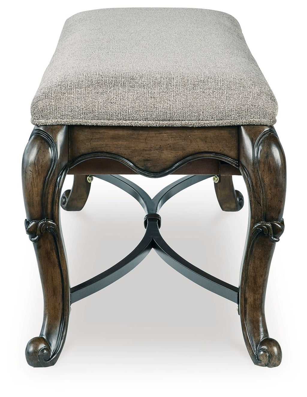 Maylee - Dark Brown - 11 Pc. - Dining Extension Table, 4 Side Chairs, 2 Arm Chairs, Storage Bench, Buffet And Hutch