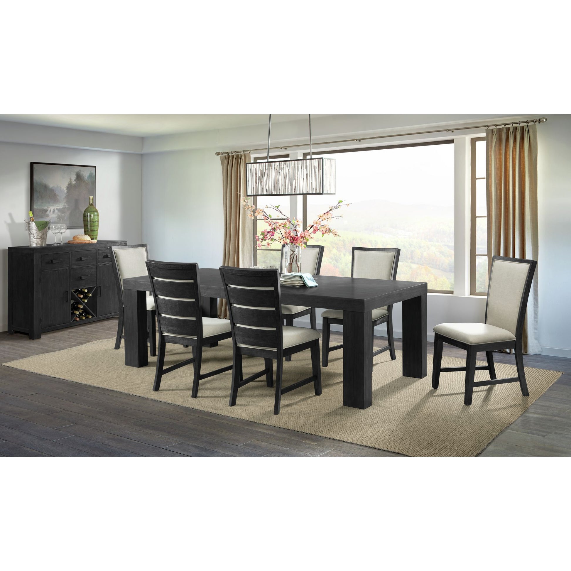 Grady - Dining Slat Back Side Chair (Set of 2) - Black