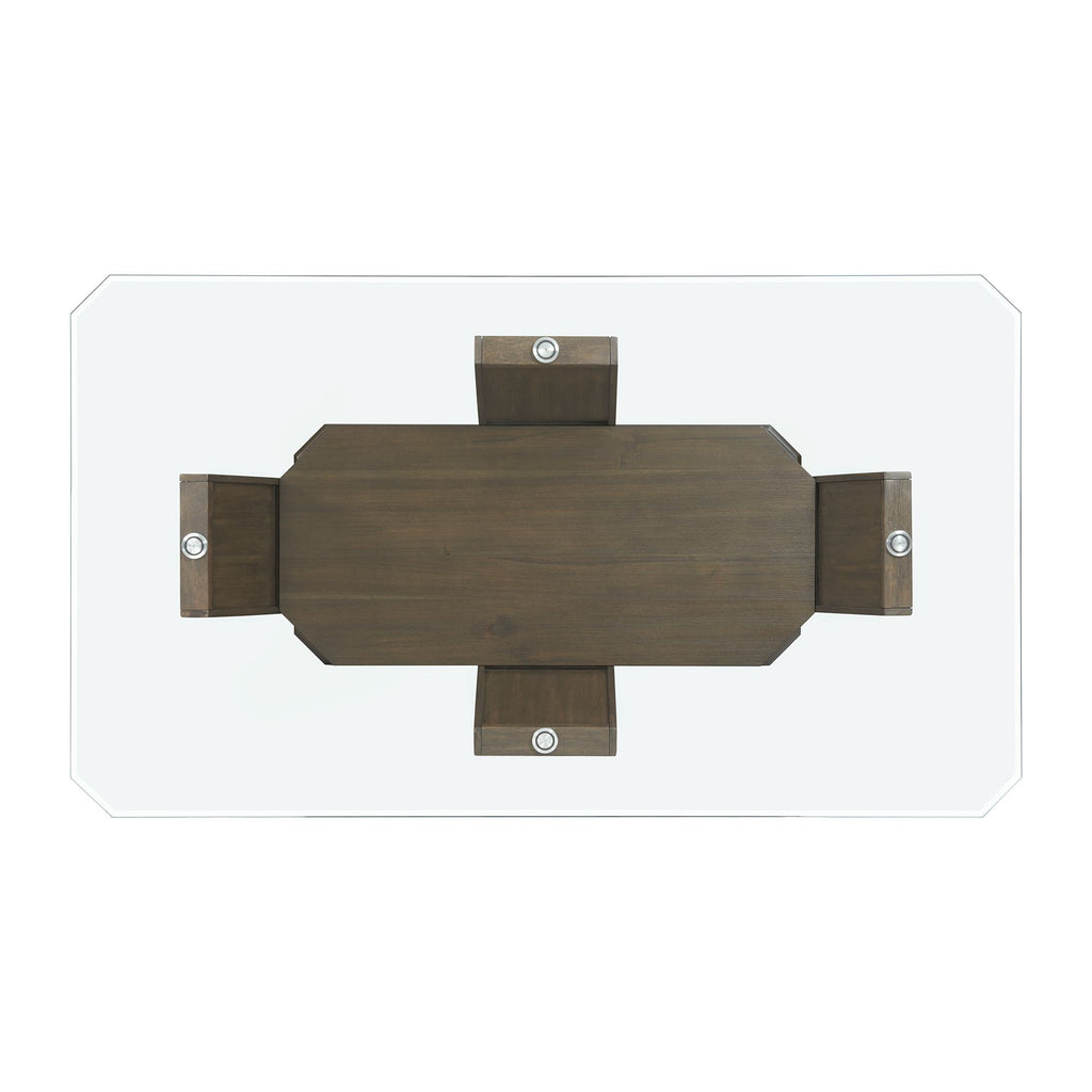 Dapper - Rectangular Counter Dining 5 Piece Set-Table And Four Chairs - Walnut