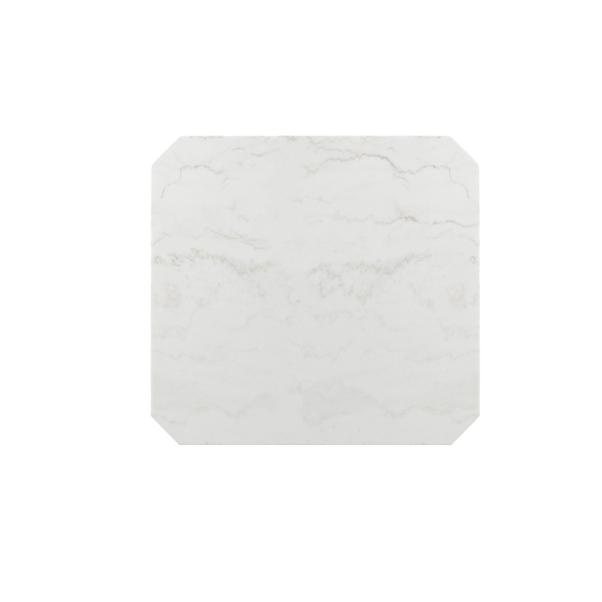 Francesca - 5 Piece Square Counter Dining Set Table & Four Chairs - White Marble