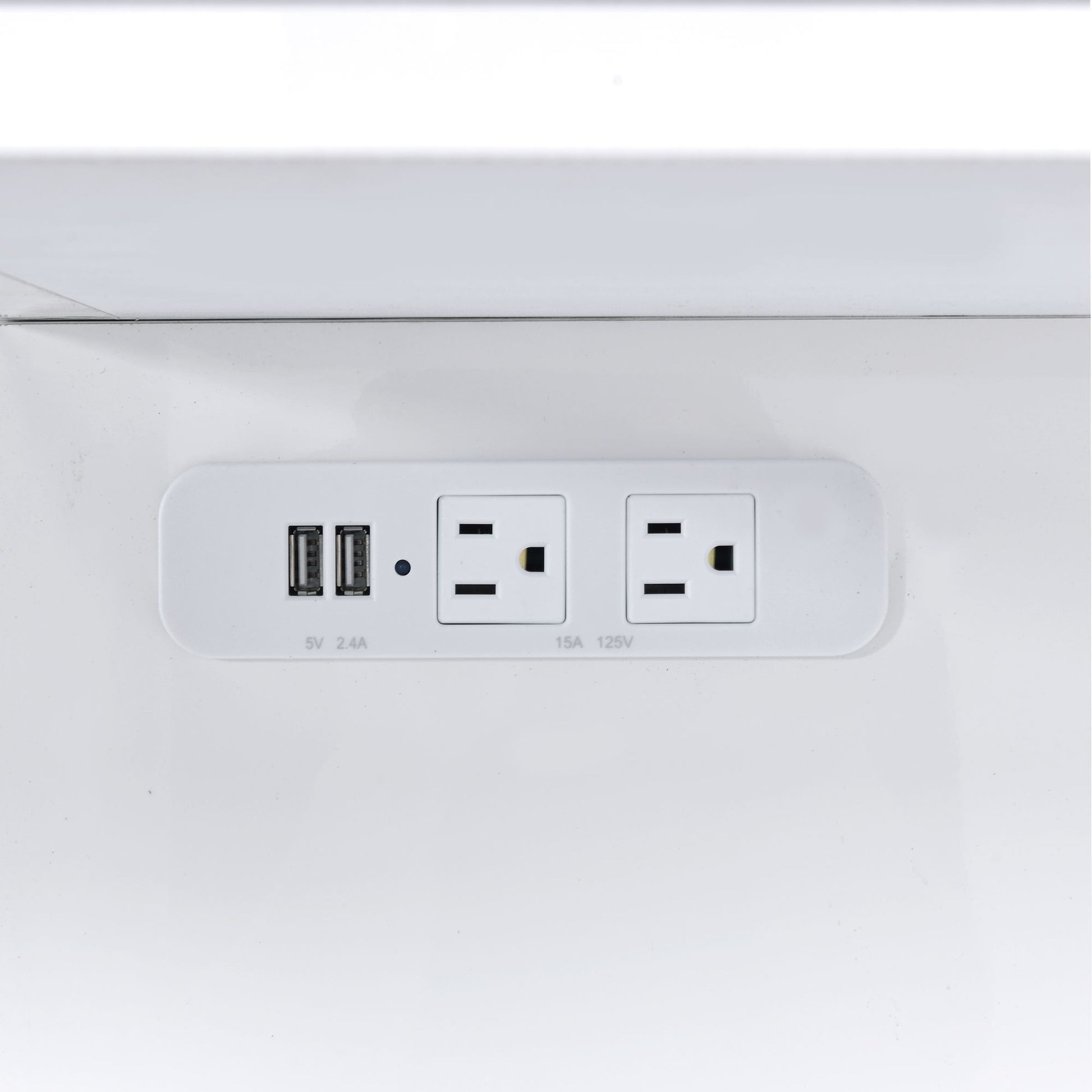 Jacey - Complete Vanity With Lightbulbs - Glossy White