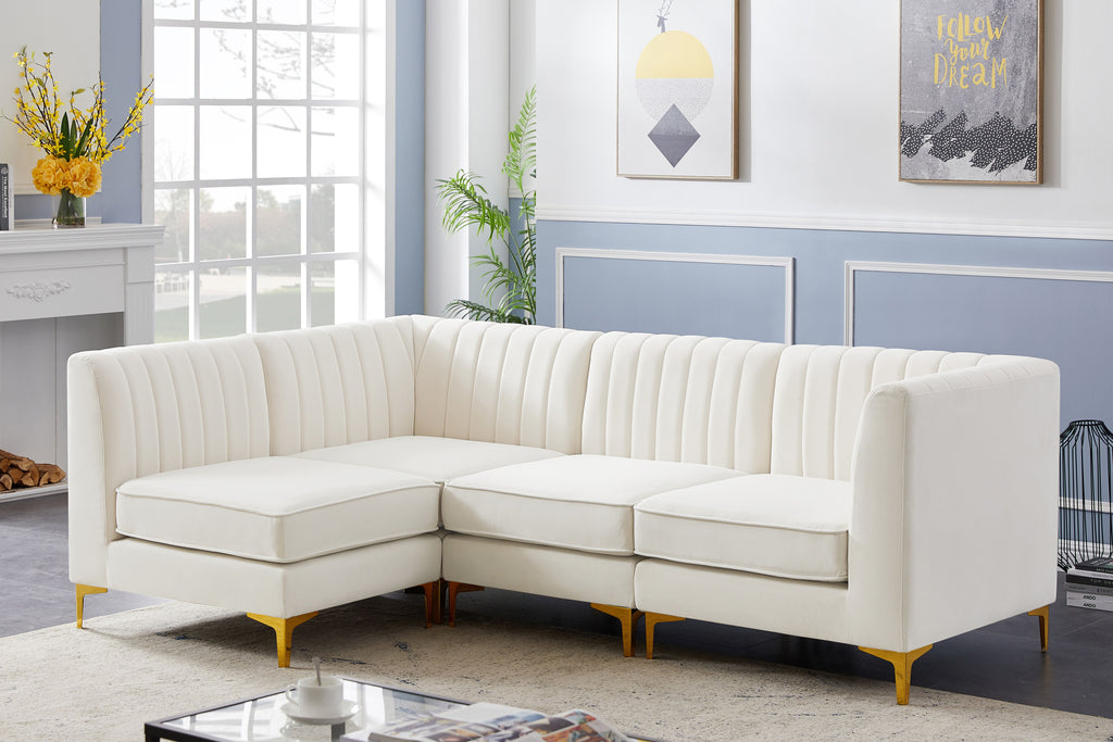 Alina - 4 Piece Modular L-Shaped Sectional